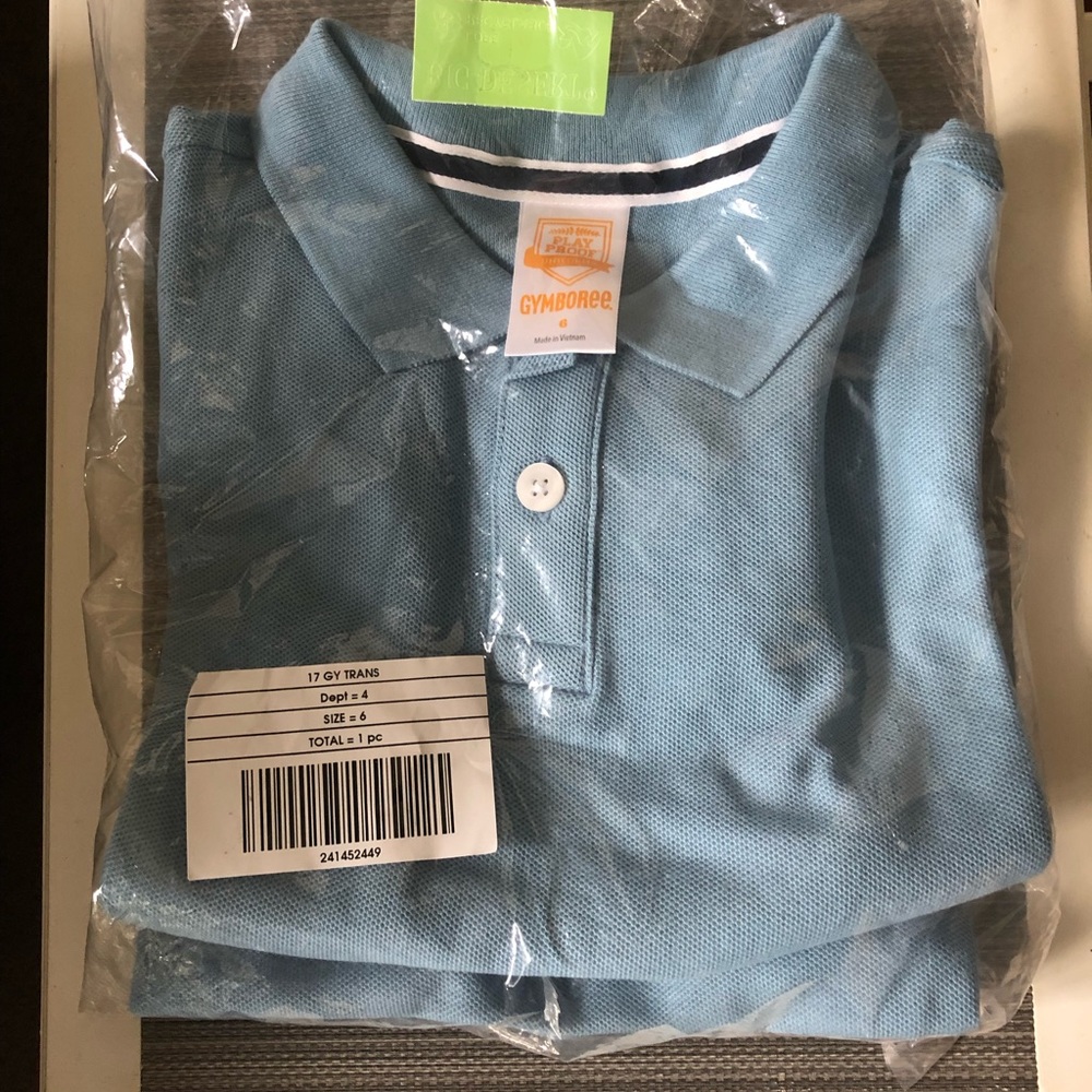 NWT Gymboree blue polo size 6